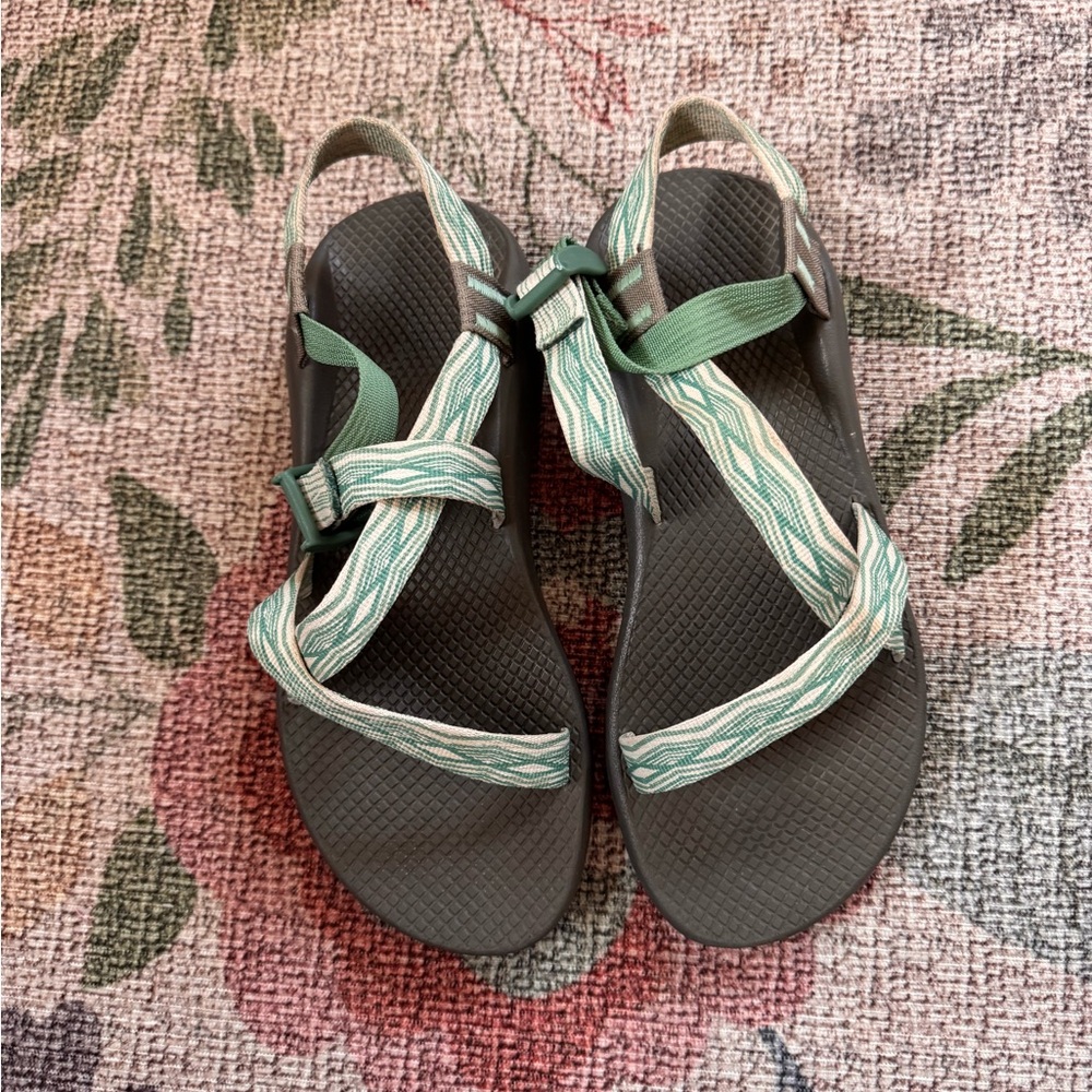 Chaco Green and Gray Sandals